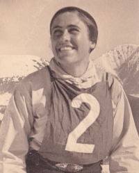 Alena Polesná, mother of the witness, races, around 1930