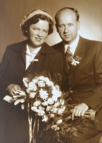 Married couple Marta and Josef Grus, 1951
