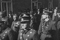 Military parade in 1946, father of the witness Antonín Stach second from the left