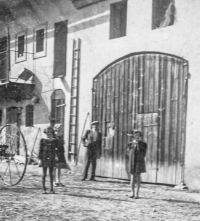 Dad Antonín Stach with sisters Milena, Alena and Vítězslava in 1940