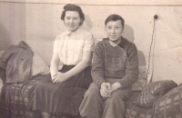Jan Mosebach with his sister Mariana in Loučky, 1950s