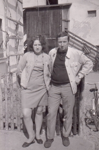 Jan Mosebach with his wife Miloslava in Benešov in the 1980s