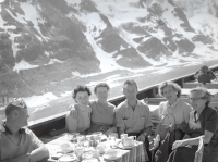 Sokol team on a trip in Austria during the 1956 meeting, photo by Tony Vecera