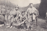 Dieter Neumann (right) with friends, 1970s