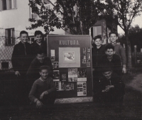 Dieter Neumann (standing second from right) with orphanage children, 1950s