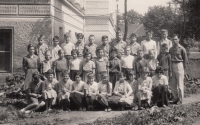 Class teacher Josef Švehla in 1962 in Slavonice