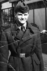 Vilém Lasák during his military service, 1955–1956