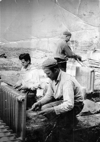 Vilém Lasák on the site of the Ostrava Poruba estate, early 1960s