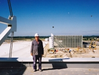Vilém Lasák on site of the new Munich Airport in the 1990s