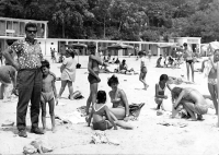Vilém Lasák (left) on holiday in Bulgaria, 1970