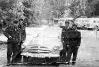 Vilém Lasák (left) during his military service, 1955–1956