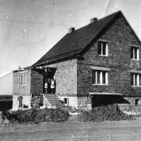 Vilém Lasák's newbuilt house in Štěpánkovice, 1963