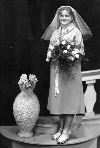 Vilém Lasák's sister Ruth in her wedding photo