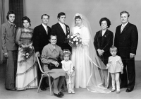 Vilém Lasák's half-brother Karel's wedding; father Vilém is at left