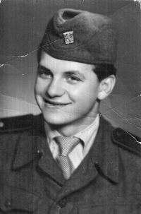 Vilém Lasák during his military service, 1955–1956