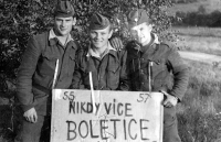 Vilém Lasák (right) during his military service, 1955–1956