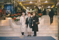 In Paris in 1990, Bohuslava Slobodova standing in the middle of