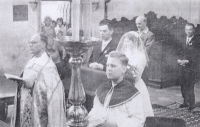 Josef Švehla had his wedding in a church
