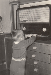 Miroslav Drábek at home, Ostrov nad Ohří, 1960s