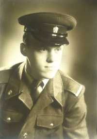 Miroslav Štrobl during his military service, 1965