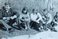 Youth at the Peace Memorial on the Slavkov Battlefield, 1974