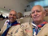 Slavomil Janov (right) at the 30th meeting of adult scouts in Granada, Spain; 2024