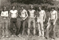 Bohumil Pelc with classmates (fourth from left) - June 1973