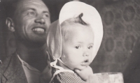 Father Gustav Fiala with daughter Blanka, 1940