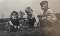 Jaroslav Eliáš with his brothers, 1940s