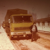 František Paluska's work trips abroad by truck