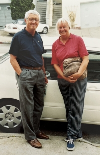 Alena Mikešová with her husband Radoslav Jan Mikeš, 2002