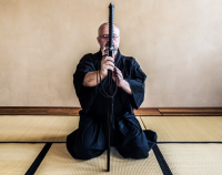Josef Mádl, Torah ritual in Dojo Avaloka, Prague 2018