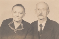 Grandparents Josef Nývlt and Josefa Nývltová, Žacléř, 1950s