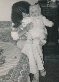 Jana Poláková with her mother, 1975/1976
