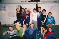 Hasan Zahirovic as a teacher in Zenica, 1999