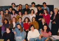 The last class photo, Hasan Zahirovic in the second row from the bottom third from the left, Brčko, 14 October 1991
