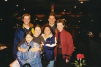 Hasan Zahirovic in the USA with friends, first from the left, 2002