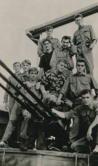 Hasan Zahirovic at a military exercise in Tuzla, second from left, September 1993