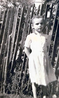 Emília Kreuzerová in her native village, 1953