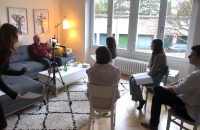 Václav Scheiner during recording for the project Stories of Our Neighbours, 2024