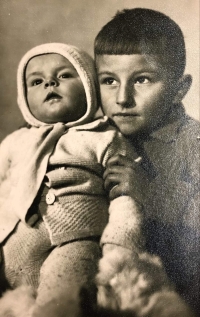 Jaroslav Bouz with his sister