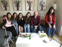 Václav Scheiner with pupils of Kavčí hory Primary School, 2024