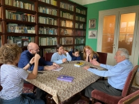 Jaroslav Eliáš during filming with pupils of the primary school Brána jazyků, 2024