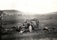 American soldiers in the meadows near Borovy, summer of 1945