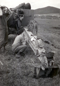 American soldiers in the meadows near Borovy, summer of 1945