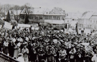 Velvet Revolution in Hustopeče, November 1989