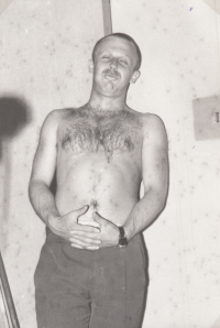 During his military service, 1977