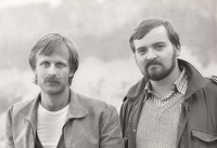 Jiří Dědeček with Jan Burian in 1983