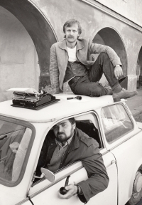 Jiří Dědeček with Jan Burian in the 1980s