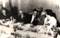 The wedding of Mr. and Mrs. Fiala. From left: Emil Fiala's mother Aloisie, father František, Erich Fiala with his wife Věra and sister Eleonora. Photos from the 1960s